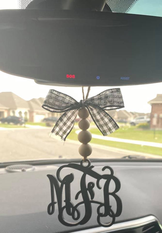 Monogram Car Charm