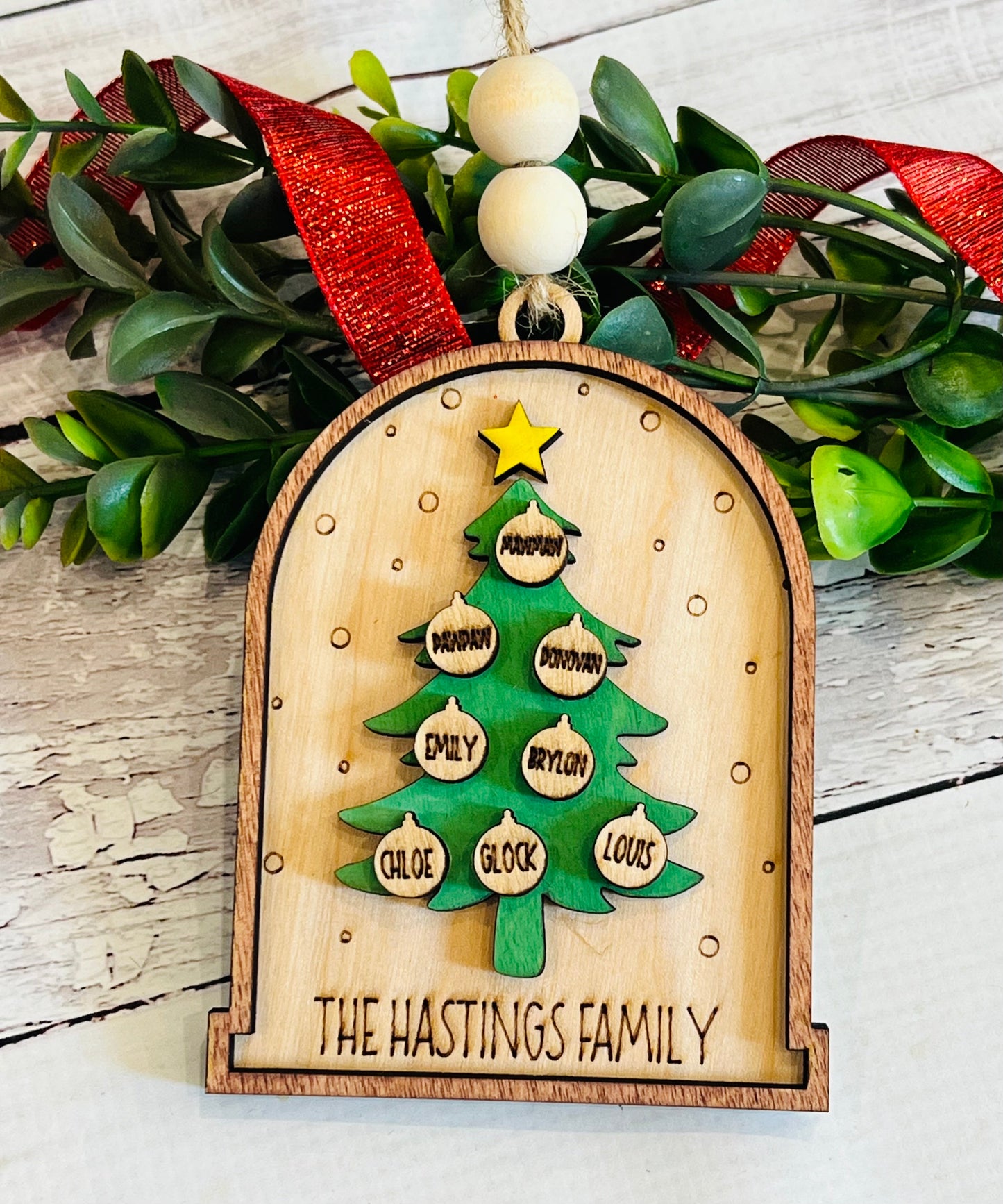 Family Name Tree Ornament