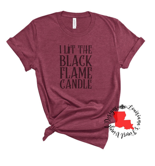 Black Flame Candle Tee