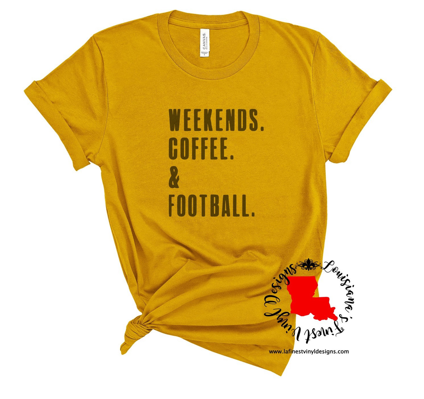 Weekends Coffe & Football Tee