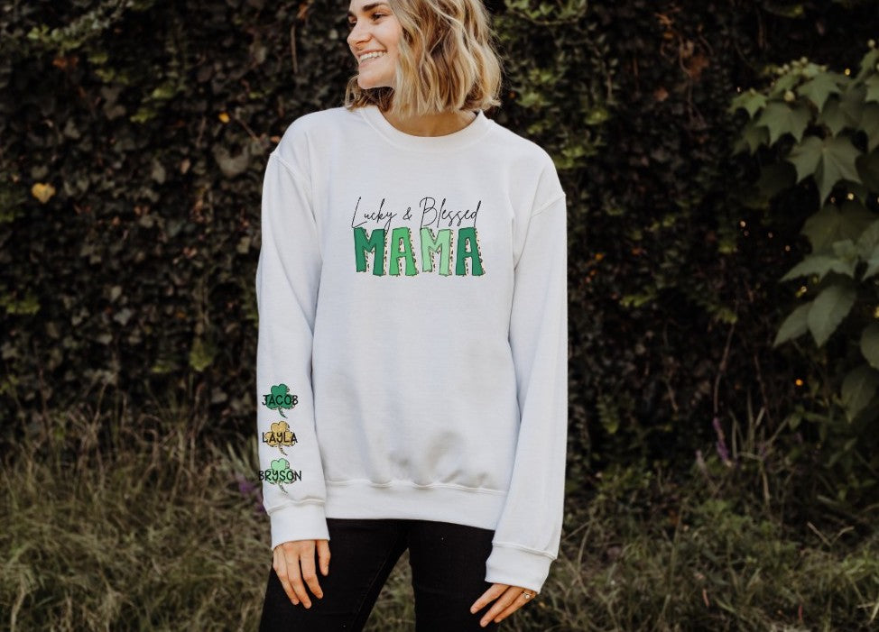 Lucky & Blessed Personalized Sweatshirt
