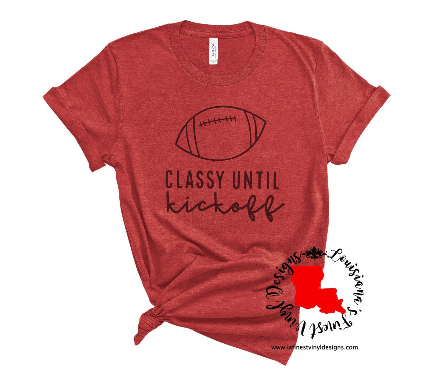Classy Until Kickoff Tee - Red