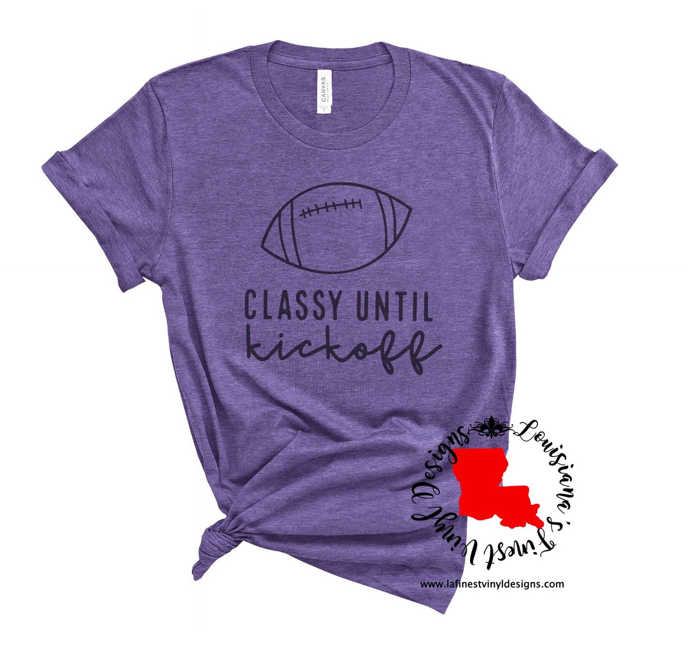 Classy Until Kickoff Tee - Purple